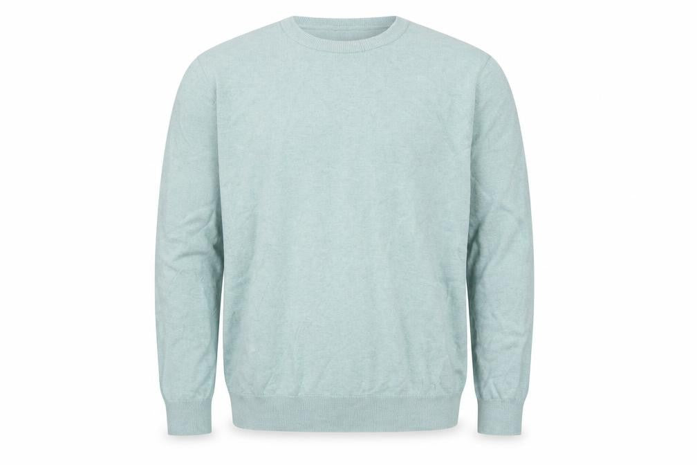Marks & Spencer Men Green L Pure Cotton Crew Neck Pullover Jumper