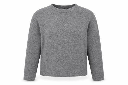 Zara Women’s Grey Size S Crew Neck Knit Relaxed Pullover Jumper
