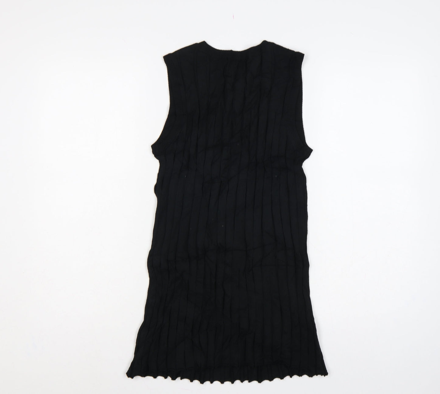 Marks and Spencer Women Black S Tunic Rib Knit Tank Top