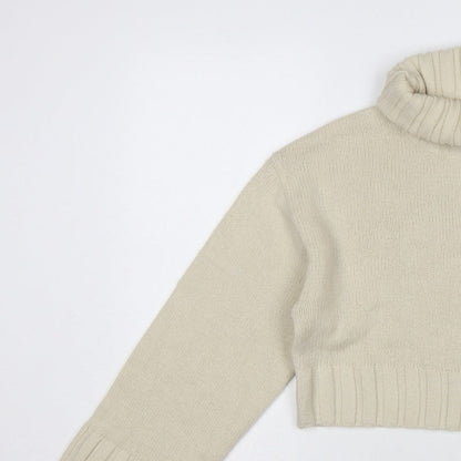 Divided H&M Women’s Ivory XS Roll Neck Knit Pullover Jumper