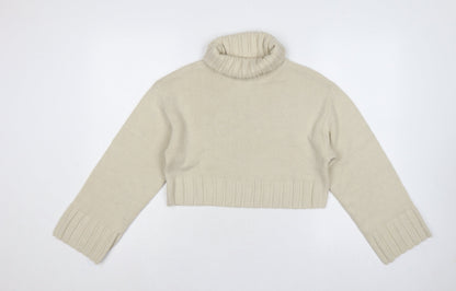 Divided H&M Women’s Ivory XS Roll Neck Knit Pullover Jumper