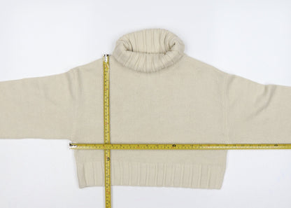 Divided H&M Women’s Ivory XS Roll Neck Knit Pullover Jumper