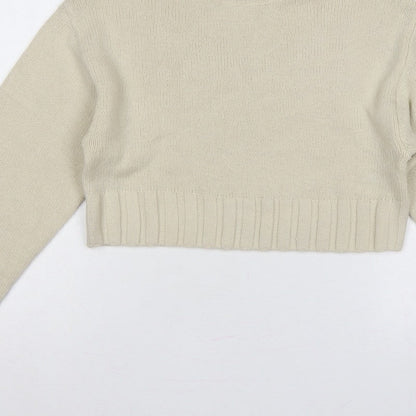 Divided H&M Women’s Ivory XS Roll Neck Knit Pullover Jumper