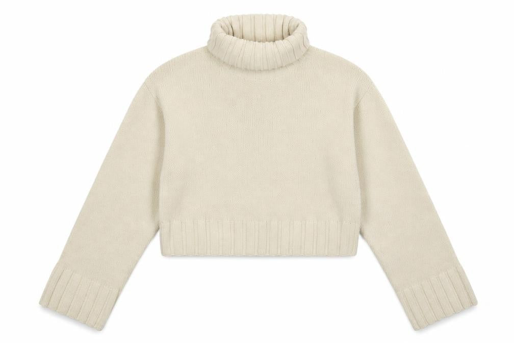 Divided H&M Women’s Ivory XS Roll Neck Knit Pullover Jumper