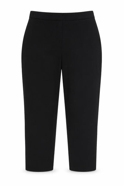 Front view of Jaeger Women’s Black UK 12 Straight Leg Stretch Dress Trousers