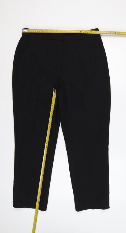 Jaeger Women’s Black UK 12 Straight Leg Stretch Dress Trousers