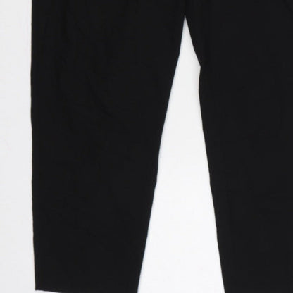 Topshop Women’s Black UK 14 High Rise Tailored Tapered Trousers