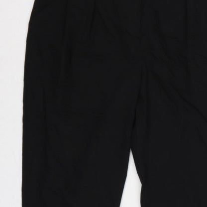 Topshop Women’s Black UK 14 High Rise Tailored Tapered Trousers