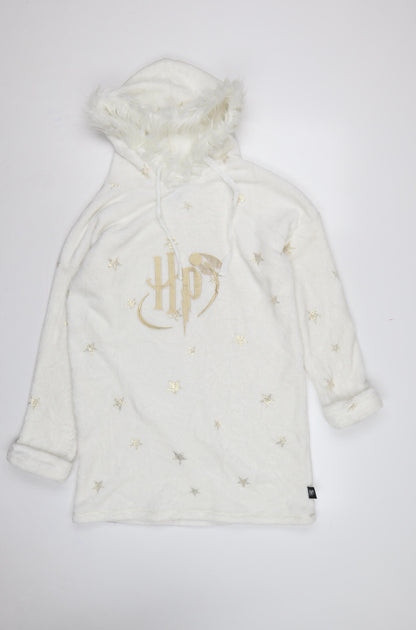 Tu Teens White S Harry Potter Hooded Star Fleece Pyjama Top