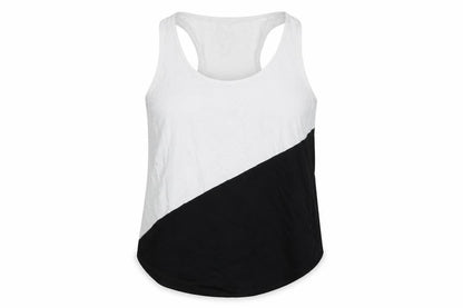Marks & Spencer Women Black White Colourblock Racerback Tank Top UK 20