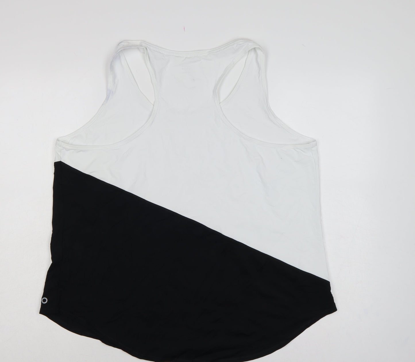 Marks and Spencer Women Black White Colourblock Racerback Tank Top UK 20