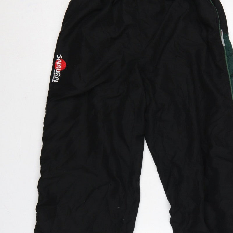 Samurai Sportswear Men’s Black Green L Snow Pants Lined Ankle Zip