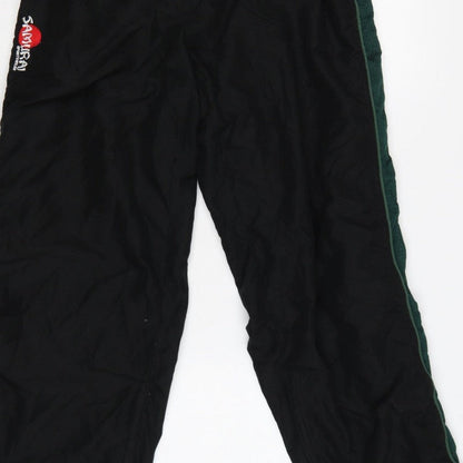 Samurai Sportswear Men’s Black Green L Snow Pants Lined Ankle Zip