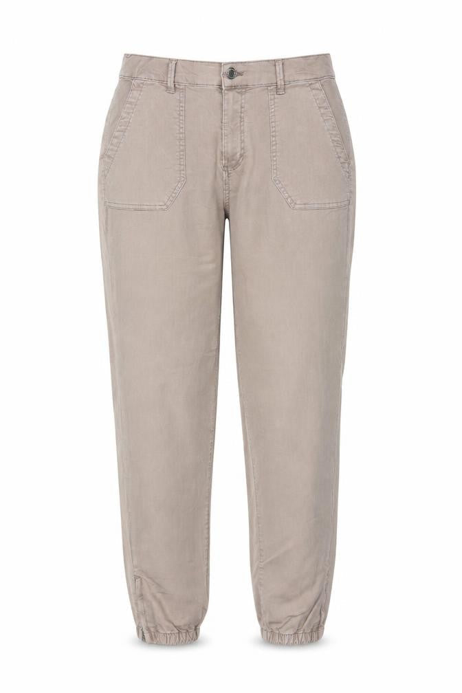 M&S Women’s Beige Size 12 Long Tapered Jogger Trousers Pockets