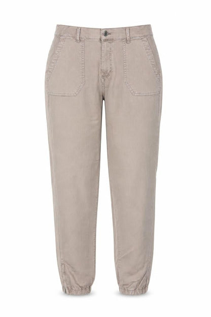 M&S Women’s Beige Size 12 Long Tapered Jogger Trousers Pockets