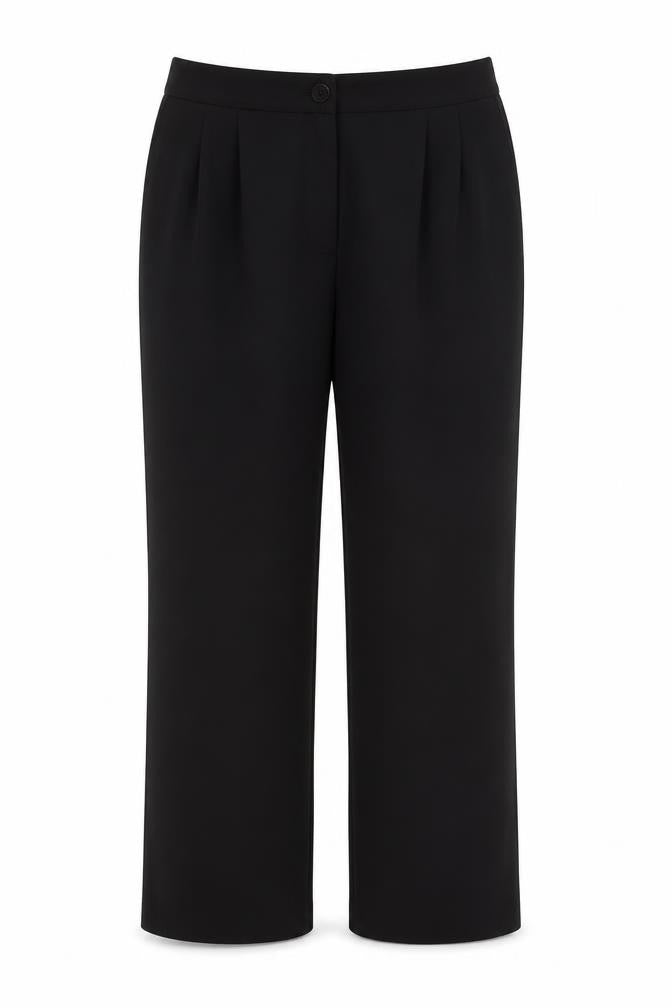 Damart Women Black UK 20 Straight Leg Stretch Trousers Smart Work