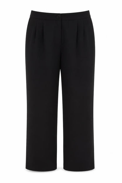 Damart Women Black UK 20 Straight Leg Stretch Trousers Smart Work