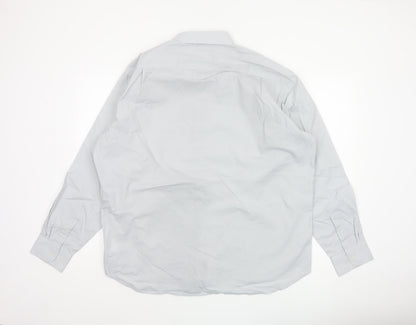 Peter England Men’s White 17.5in Classic Long Sleeve Button-Up Shirt
