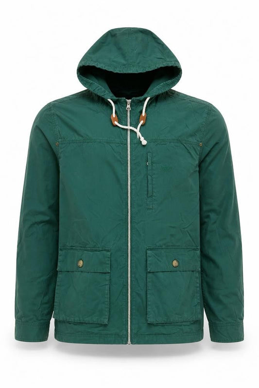 adidas Mens Green M Hooded Full Zip Cotton Utility Jacket