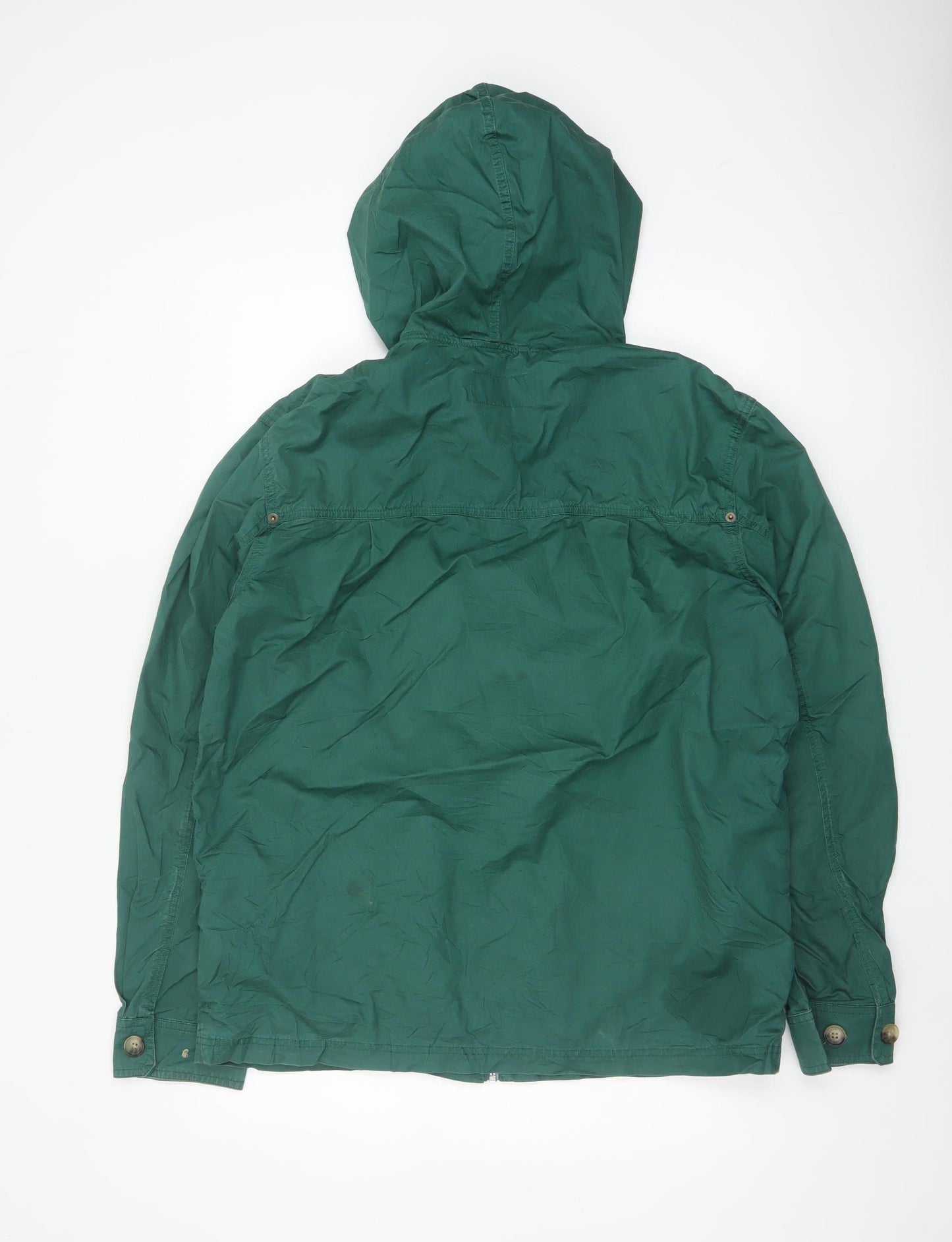 adidas Mens Green M Hooded Full Zip Cotton Utility Jacket
