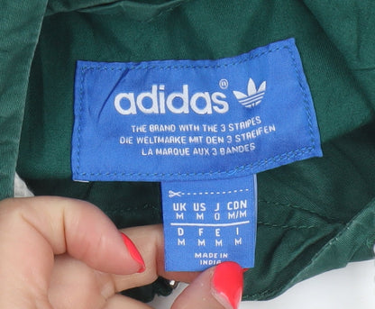 adidas Mens Green M Hooded Full Zip Cotton Utility Jacket