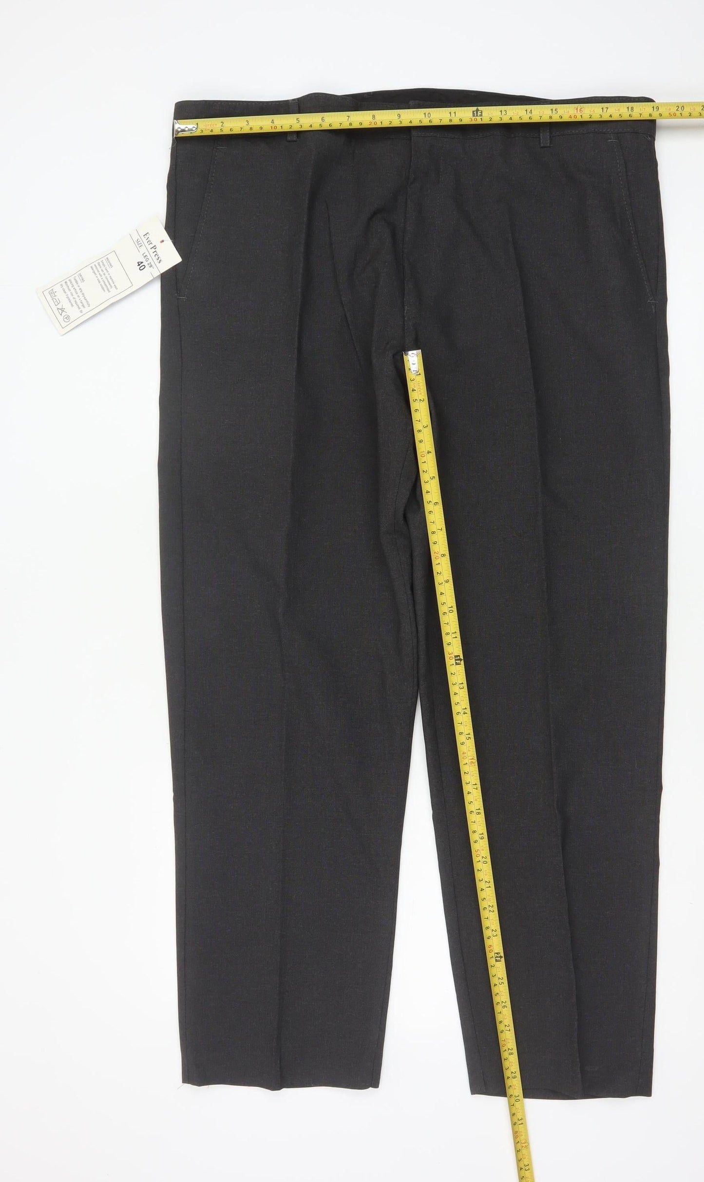 Ever Press Men’s Black Size 40 29in Leg Classic Dress Trousers NWT