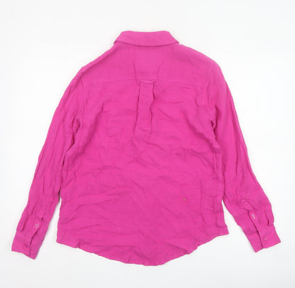 Crew Clothing Company Women’s Pink Size 8 Relaxed Fit Cotton Shirt