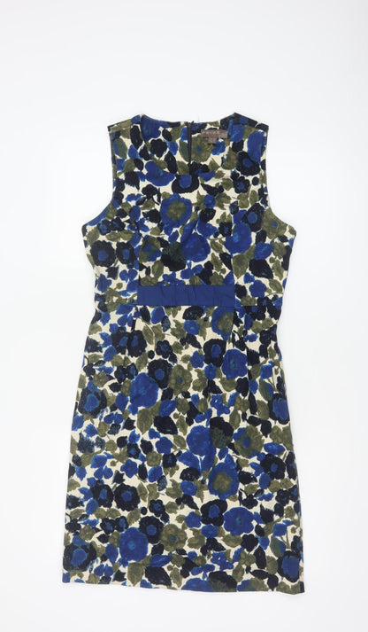 Fever London Women’s Blue Floral A-Line Knee Length Dress UK 12