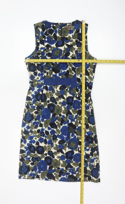 Fever London Women’s Blue Floral A-Line Knee Length Dress UK 12