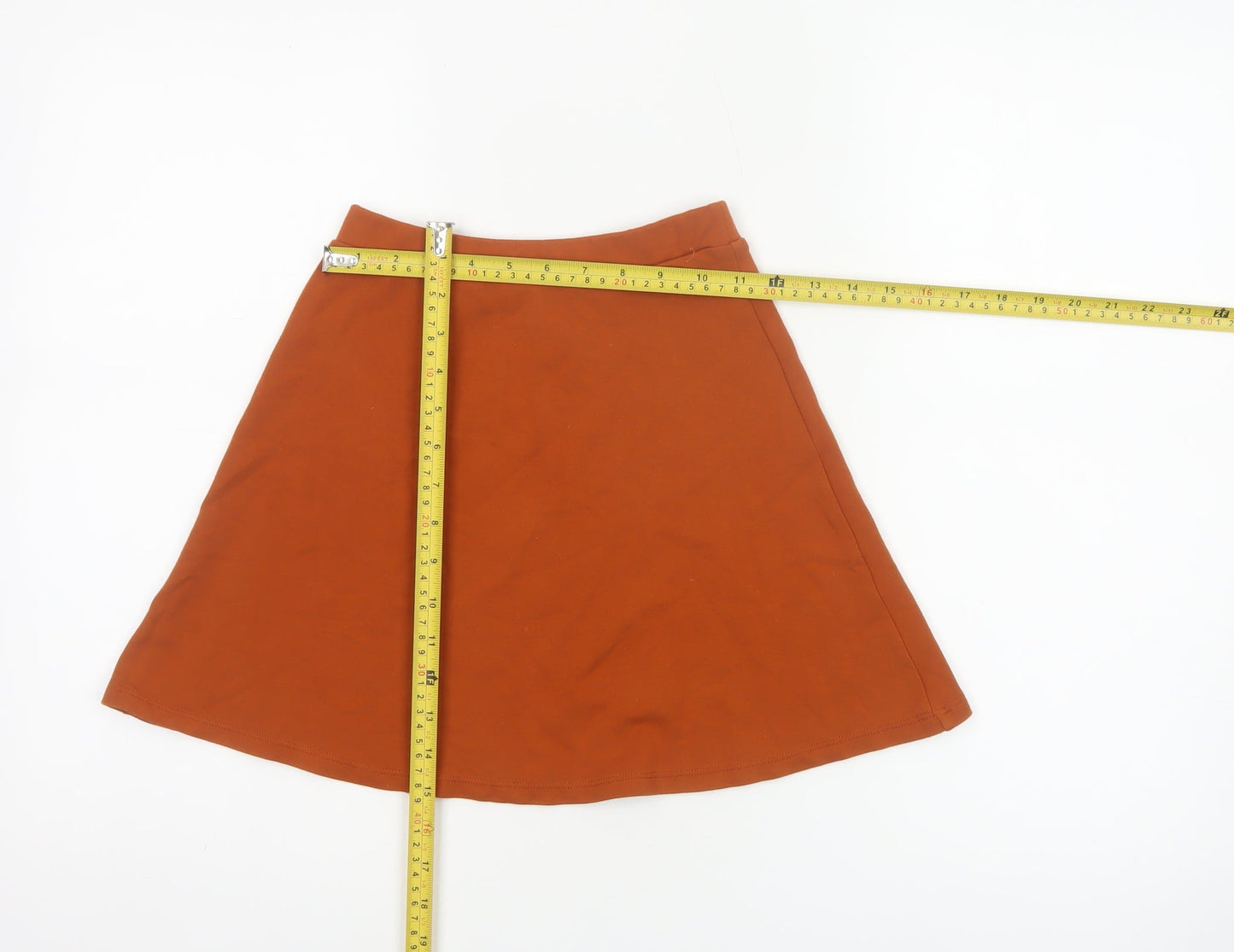 American Apparel Women Orange XS A-Line Mini Stretch Jersey Skirt