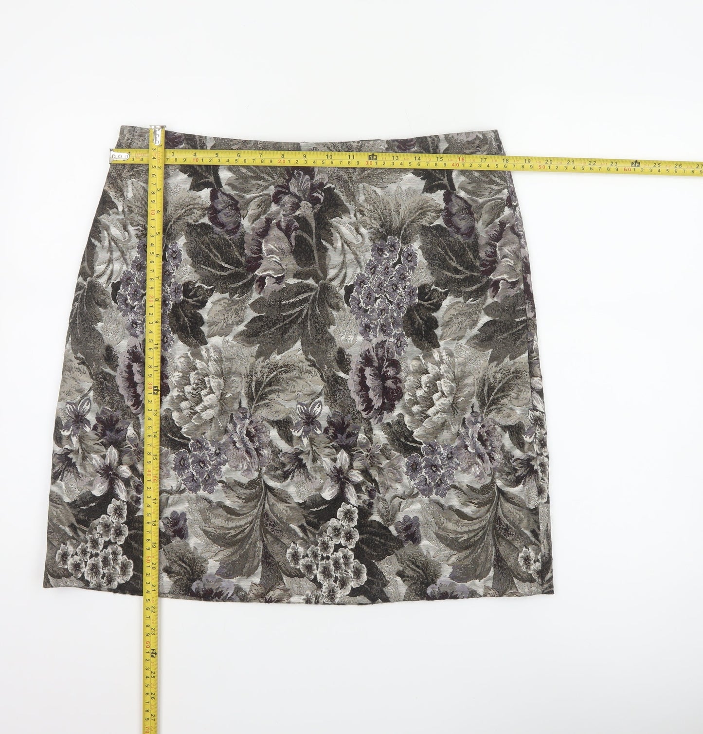 Marks & Spencer Women Multicoloured Floral Pencil Skirt UK 16 Long