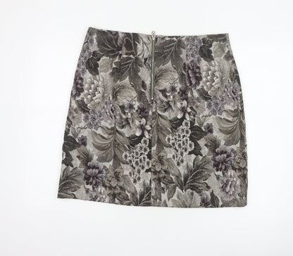 Marks & Spencer Women Multicoloured Floral Pencil Skirt UK 16 Long