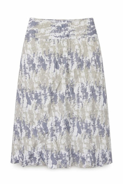 Poetry Women Grey Linen A-Line Long Skirt UK 14 Lined