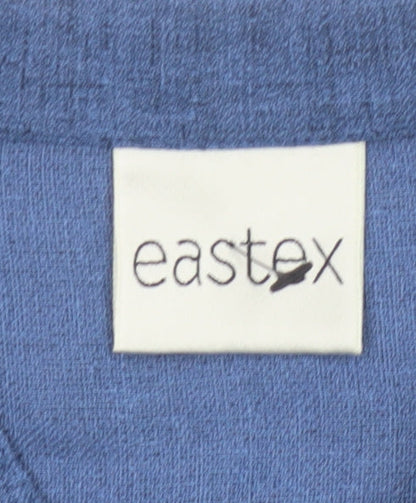 Eastex Women’s Blue UK 14 Short Sleeve Button-Up Blouse