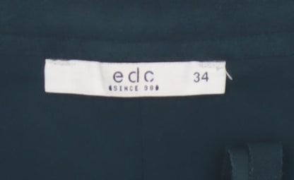 edc by Esprit Women Blue UK 6 A-Line Short Stretch Zip Skirt