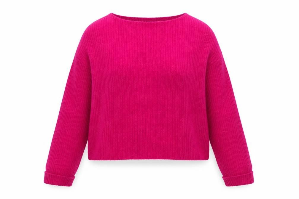 Gharani Strok Women Pink UK 14 Angora Rib Knit Pullover Jumper