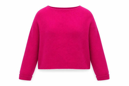 Gharani Strok Women Pink UK 14 Angora Rib Knit Pullover Jumper