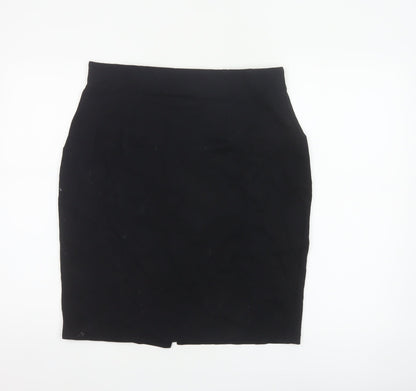 Marks and Spencer Women Black UK 14 Pencil Knee Length Work Skirt