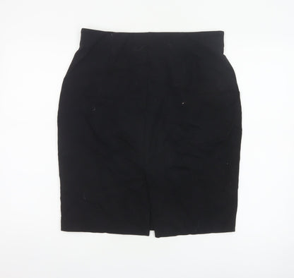Marks and Spencer Women Black UK 14 Pencil Knee Length Work Skirt