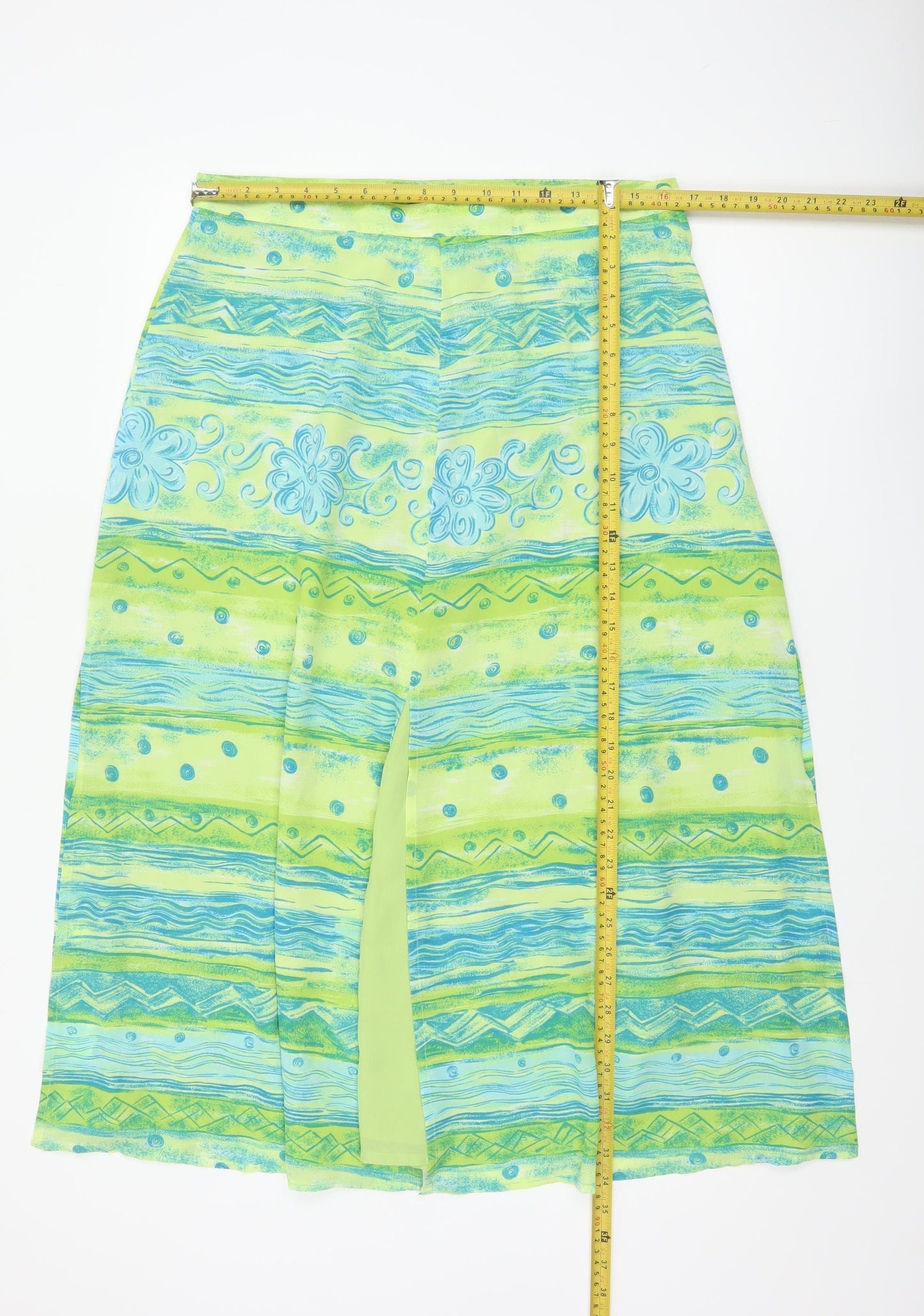 Sensations Women Green Blue UK 18 Long Wrap Floral Skirt