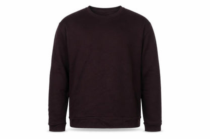Front view of ASOS Men Brown L Pullover Crew Neck Cotton Sweatshirt