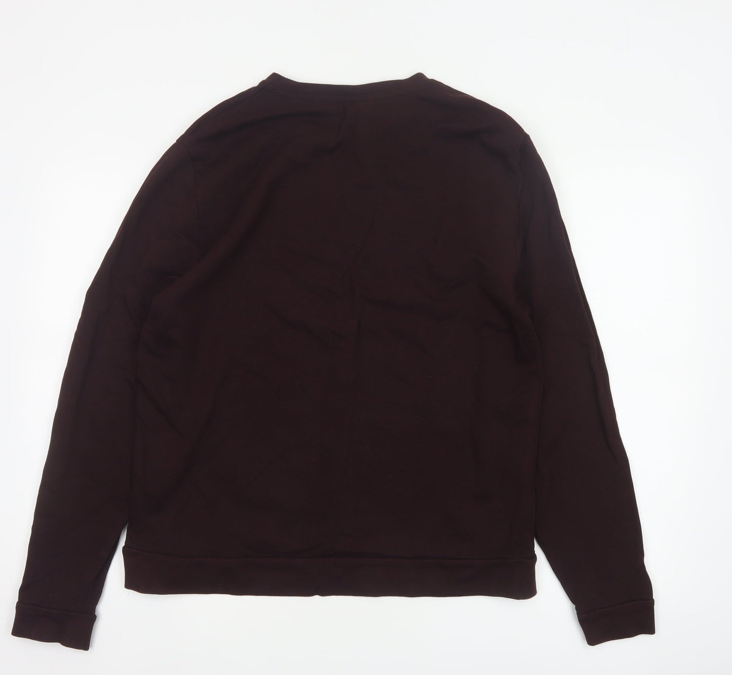 ASOS Men Brown L Pullover Crew Neck Cotton Sweatshirt