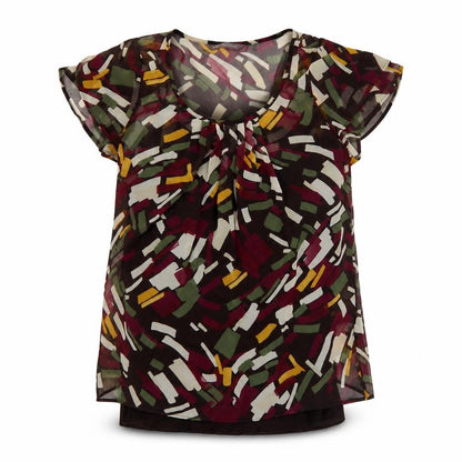 Marks & Spencer Women Multicoloured UK 12 Sheer Chiffon Blouse Cami