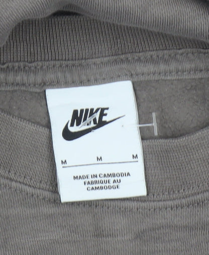 Nike Men’s Brown M Pullover Crew Neck Fleece Sweatshirt Athletic 1972