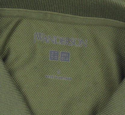 JW Anderson Men’s Green S Cotton Pique Logo Polo Shirt