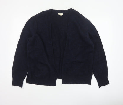 Fat Face Women’s Blue Open Knit Cardigan UK 14 Long Sleeve Wool Alpaca