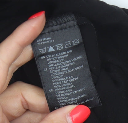 H&M Women Black UK 10 Fit & Flare Lace Strappy Short Dress