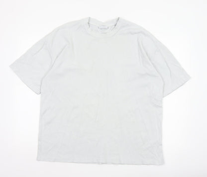 Garment Makers Industry Men’s White L Waffle Knit High Neck T-Shirt