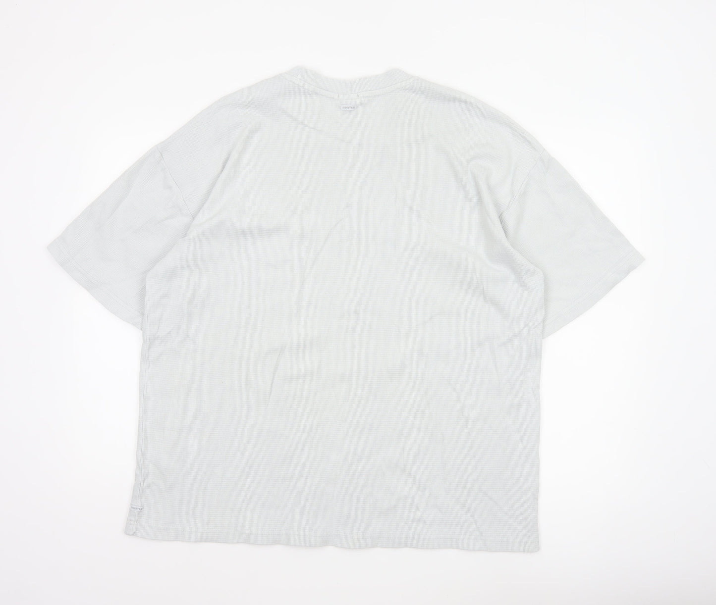 Garment Makers Industry Men’s White L Waffle Knit High Neck T-Shirt