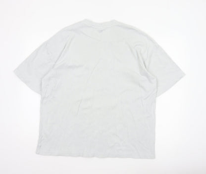 Garment Makers Industry Men’s White L Waffle Knit High Neck T-Shirt